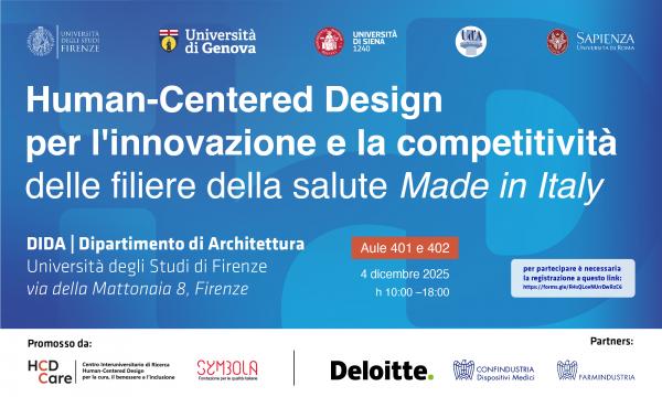 Human-Centred Design per l’innovazione e la competitività delle filiere della salute made in Italy